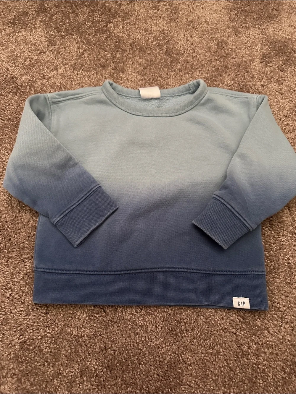 GAP Kids Blue Ombre Crewneck Sweatshirt size 18-24 months